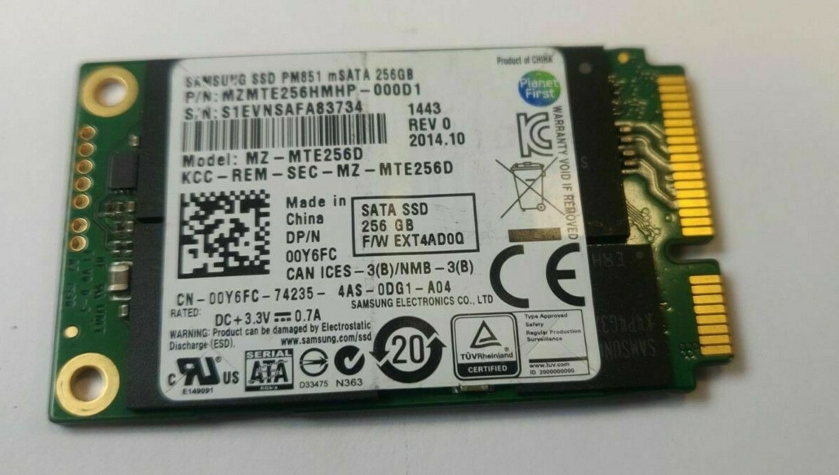 Hard Disk SSD 256GB mSATA PM851 For SAMSUNG 900X - NP900X3A | eBay