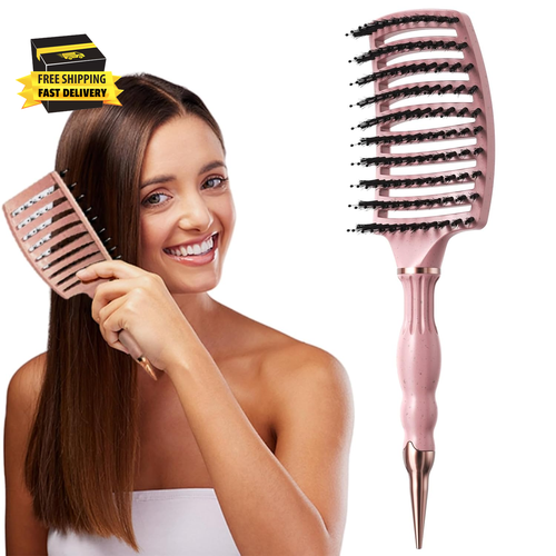 Hair Brush, Boar Bristle Hair Brushes, Detangling Hairbrush for Thick Curly Thin