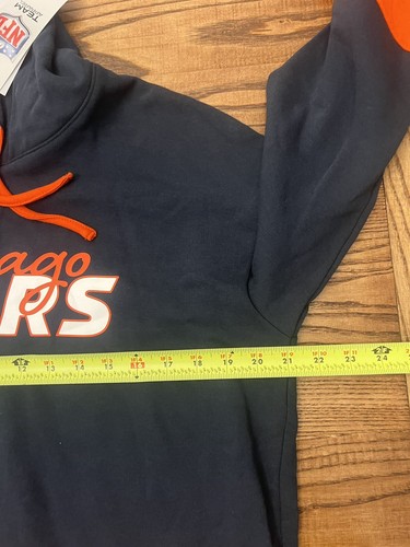 NFL Team Apparell Women’s Medium Chicago Bears Spell Out Hoodie Sweatshirt NWT - Picture 3 of 7