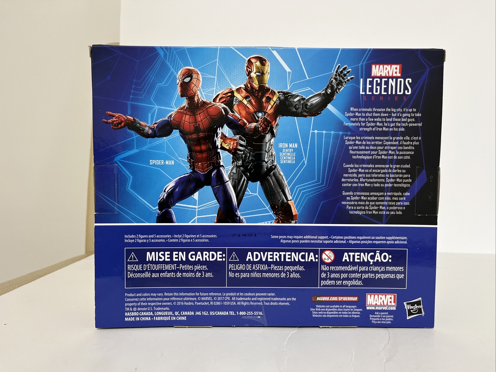 Marvel Legends 2 Pack Spider Man, Iron Man Sentry Homecoming Hasbro