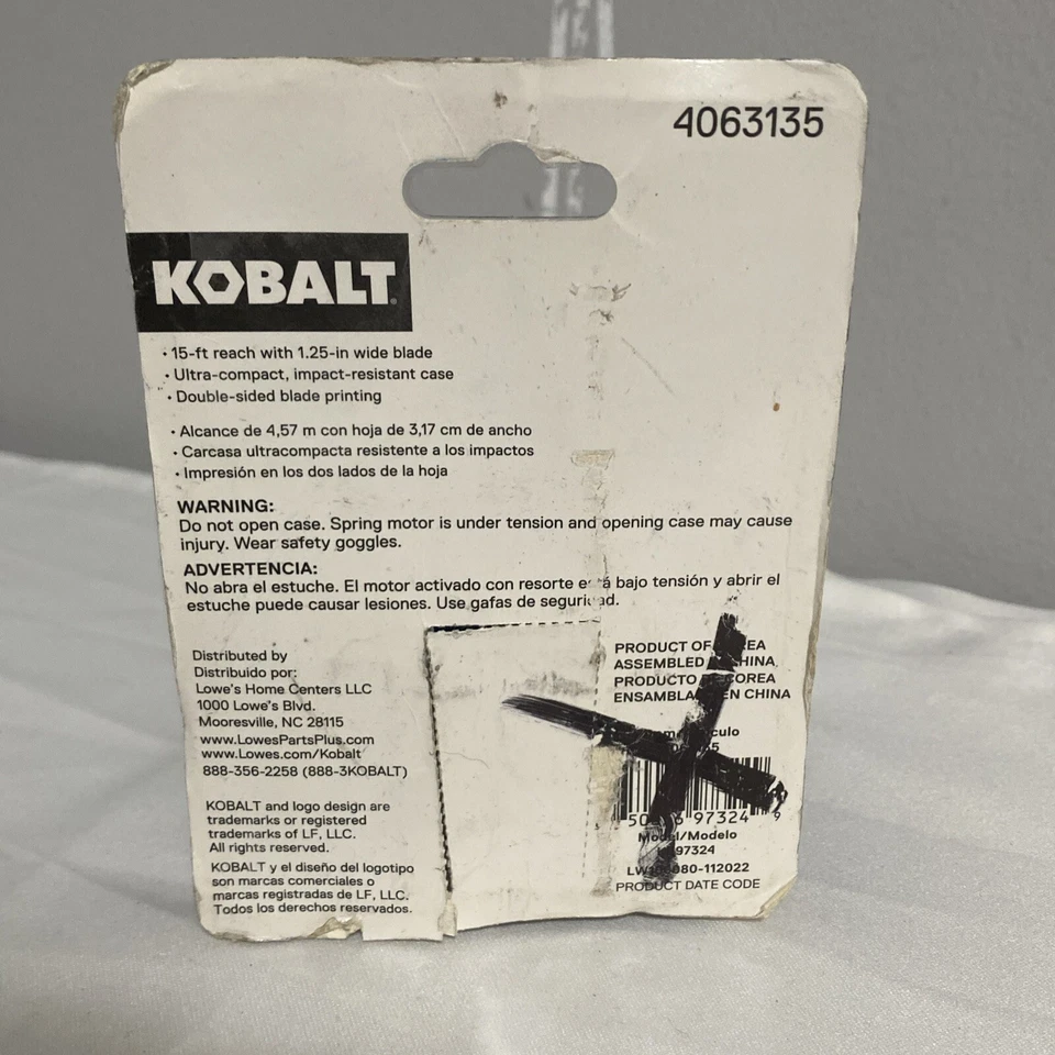 Kobalt 25 Ft. Tape Measure Compact Wide Blade Stainless Steel Double Sided  - Image 2 of 2