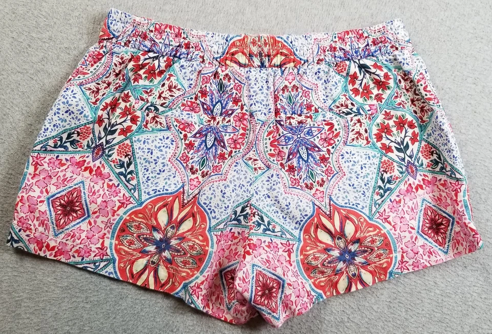 Шорты женские Gap Chino маленькие S разноцветные дамасские с цветочным рисунком эластичные на талии лен - Изображение 4 из 4