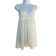 Victoria Secret Vtg 1990 Micromesh L Fairy Babydoll Lingerie Slip Y2k Coquette