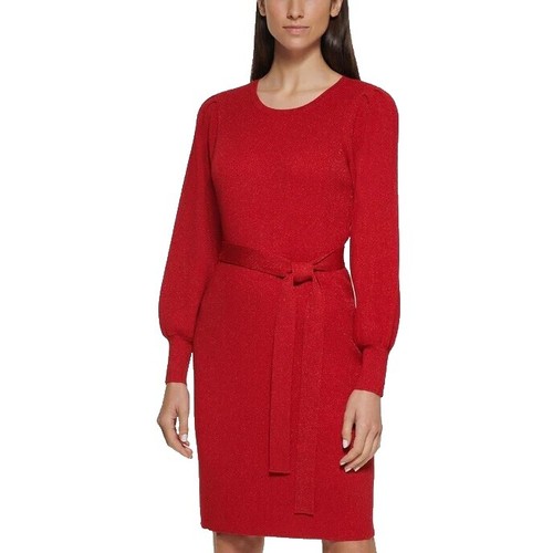 open lace back dress Calvin Klein Women's Long Sleeve Mock Wrap Sweater Dress, Aubergine Solid,  Large at Amazon Women's Clothing store main image 0