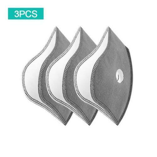 Reusable Face Mask Breathing Valves Sports Cycling Outdoor Active Carbon Filter