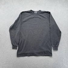 Vintage Shaka Wear Super Max Heavy Long Sleeve Gray Shirt in Mens Size Large