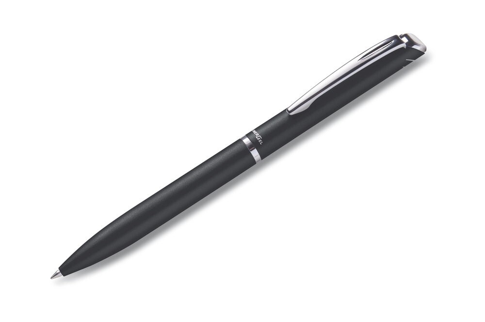 Pentel Energel Philography Black Metal Rollerball Pen, 0.7mm Black ink (One Pen)
