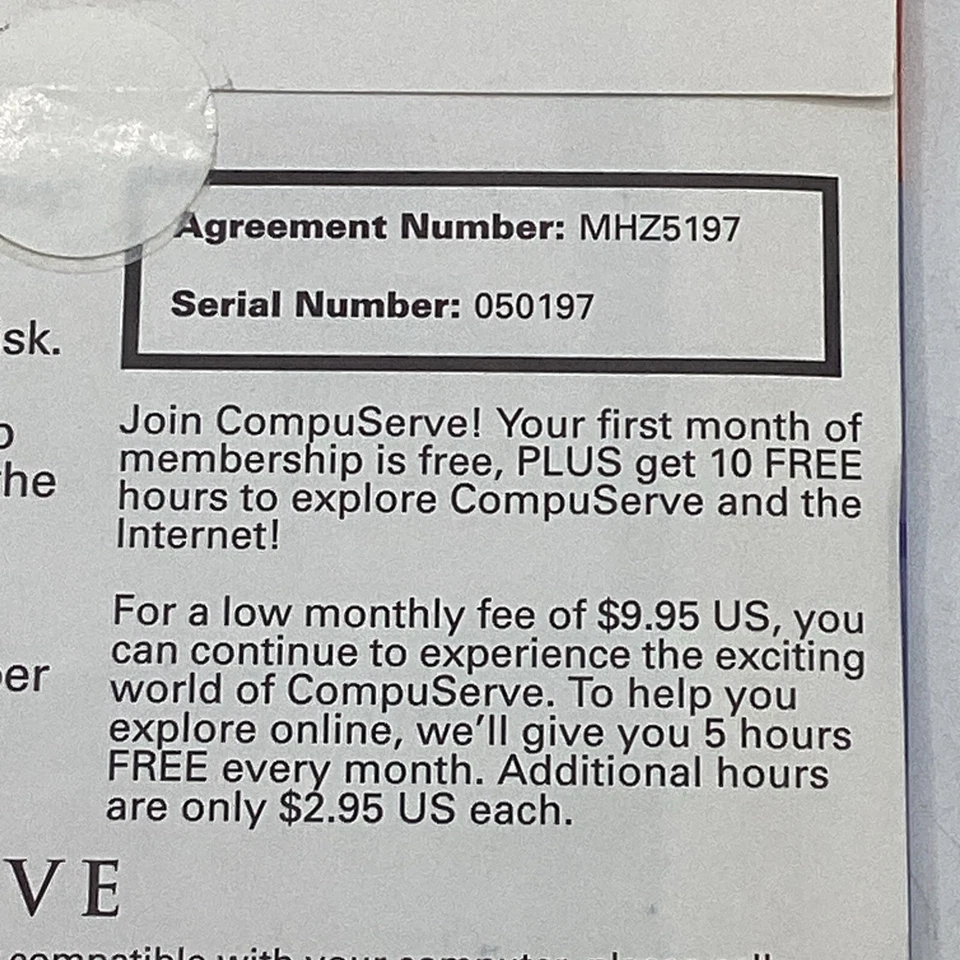 VERSIEGELT 1997 CompuServe Internet Software CD-ROM mit personalisierbarer Homepage - Bild 4 von 4
