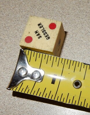 1 Piece - Sam Gessler Dice Die Vintage / NOT CASINO