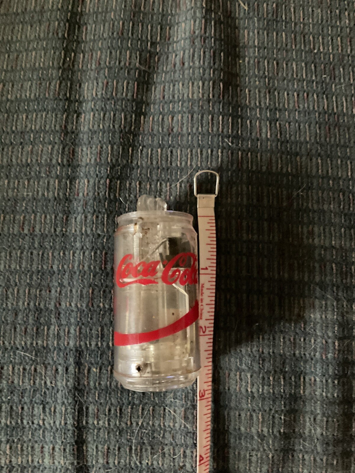 Vintage Small 2&rdquo; Clear Coca-Cola Can Lighter (check Description)