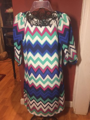 Sequin Hearts Girls Sz. 10 Multi Color Chevron Easter To Summer Dress
