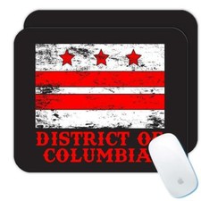 Gift Mousepad : District of Columbia Flag Distressed Souvenir State USA