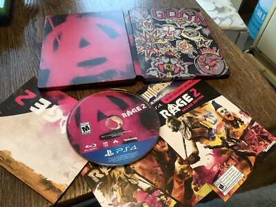 Rage 2 - Sony PlayStation 4 Rare Steelbook Nice PS4 Fun Inserts Free USA Ship