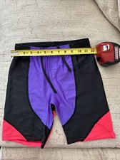 Retro Compression Shorts For Men Small -Black Purple Pink -Vintage USA Made
