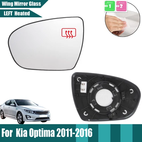 Left Driver Side For KIA OPTIMA 2011-2016 White Mirror Glass Heated function