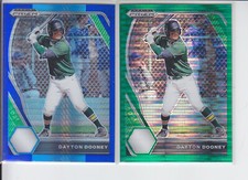 (2) 2021 Prizm Draft Dayton Dooney RC Blue Hyper + Green Pulsar Royals PDP169