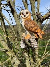 Schleiereule Deko Vogel Garten Figur Tierfigur