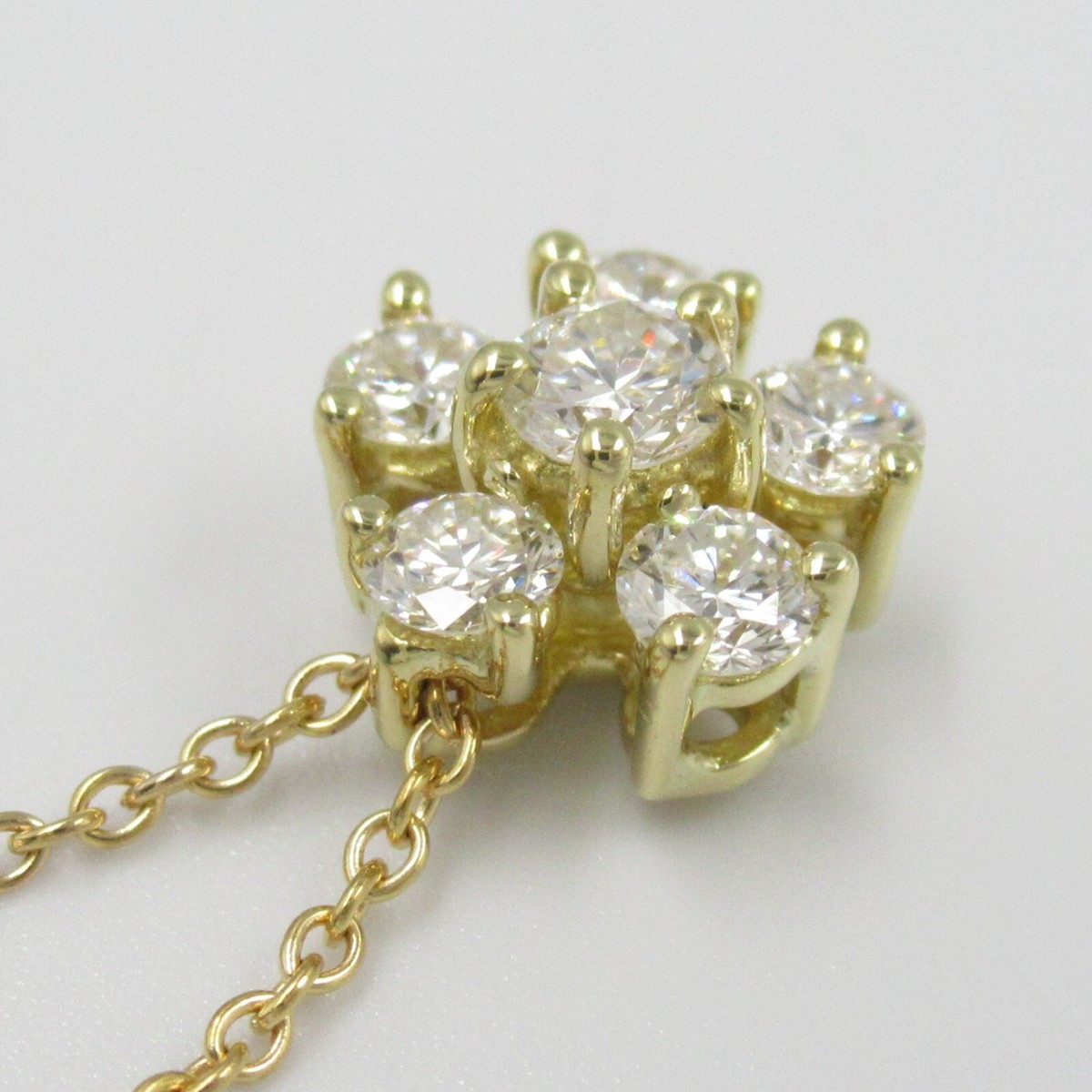 TIFFANY&CO Flower Motif Diamond Necklace pendant 38cm K18 TIFFANY&CO Flower Motif Diamond Necklace pendant 38cm K18