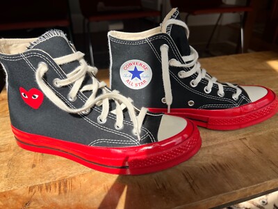 W7 / M5- Converse Comme des Garçons Play x Chuck 70 High Black Red