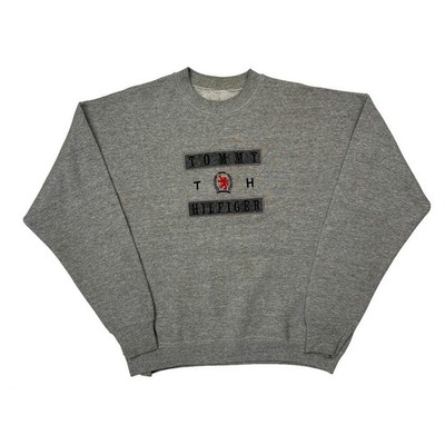 Tommy Hilfiger Spellout Sweatshirt - Large Grau Baumwolle
