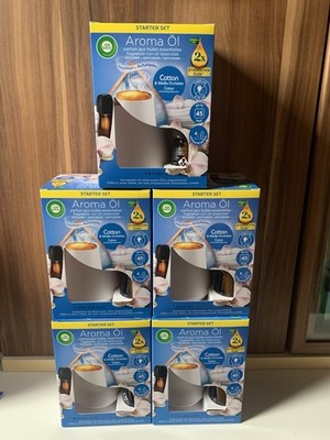 5x Air Wick - Aroma Öl Diffusor Starter Set  Cotton & Weiße Orchidee - NEU & OVP