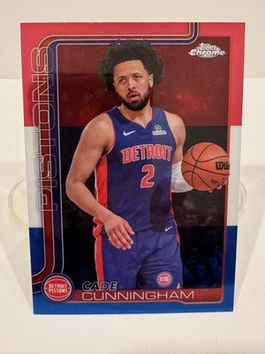 2025-26 Topps Chrome - Cade Cunningham #88 Red White & Blue Refractor