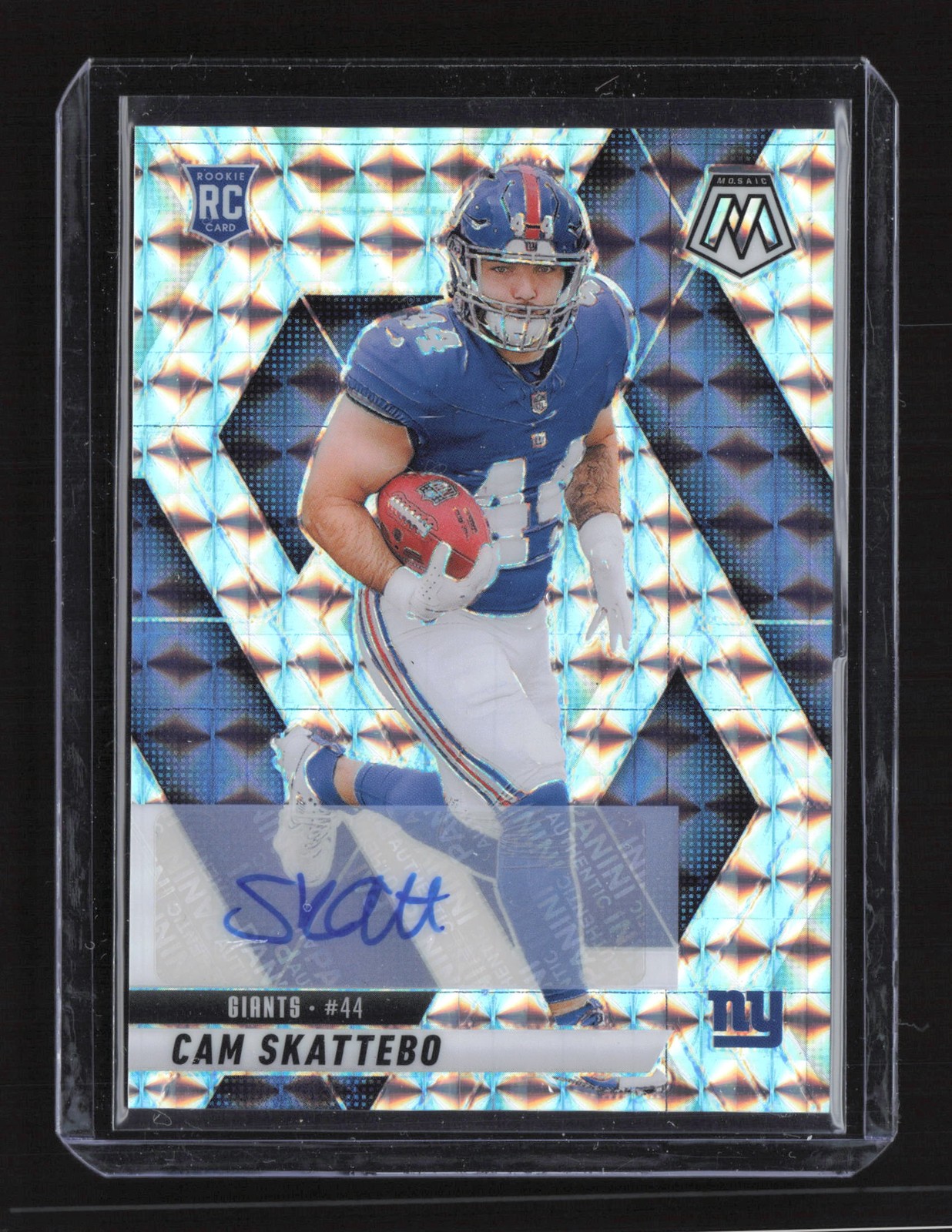 2025 Panini Mosaic #305 Cam Skattebo Rookie Autographs Mosaic