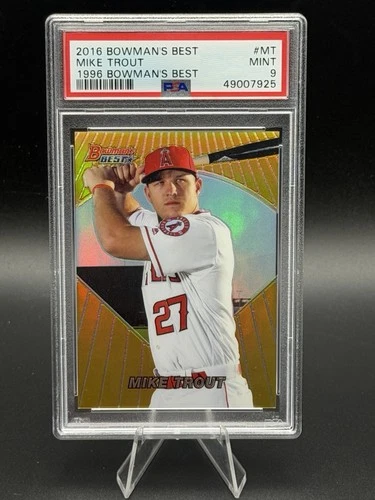 2016 Bowman’s Best Mike Trout #96BB-MT 1996 Bowman’s Best PSA 9