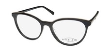 NEW OSCAR DE LA RENTA OSL 726 EYEWEAR OVAL WOMENS FULL-RIM BLACK 001 PLASTIC