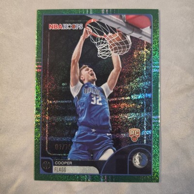 2026 Topps NBA Hoops Cooper Flagg #35 Green Pixel Burst 🔥 FIRST ON PRINT 1/75