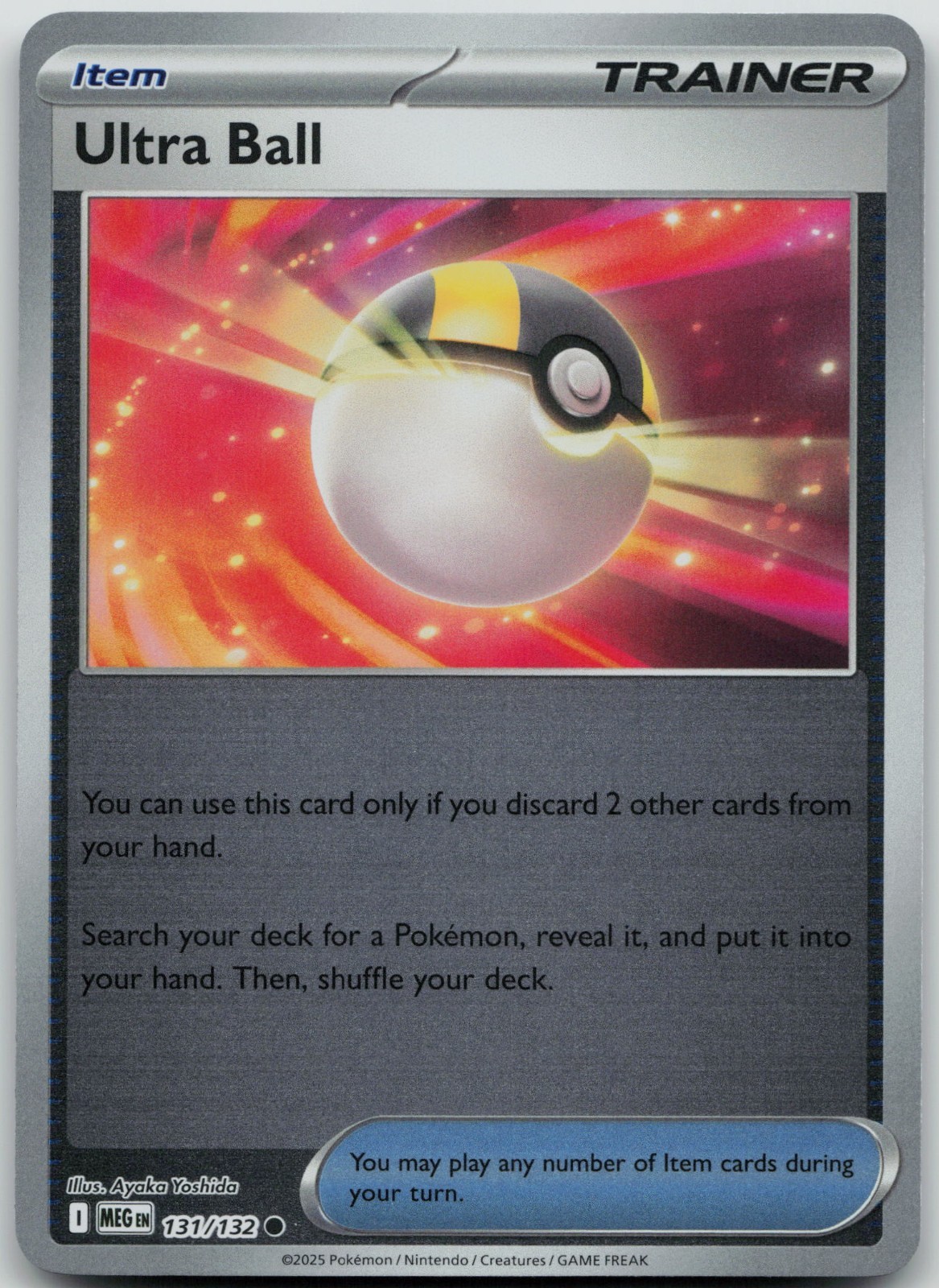 Ultra Ball 131/132 Reverse Holofoil (HR) ME01: Mega Evolution - NM