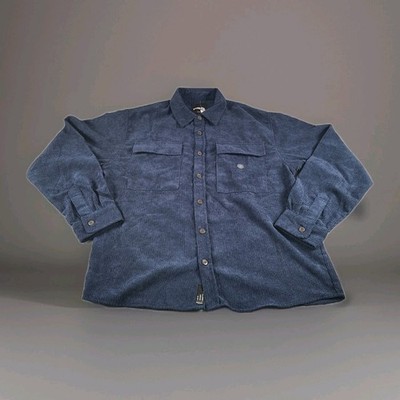 RSQ x Men's Corduroy Navy Blue Button Up Shirt Size Medium NWT