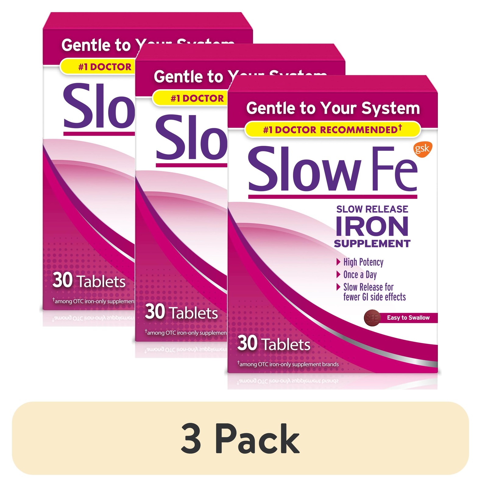 Supplement For Iron Deficiency Slow Release Tablets, 45 Mg