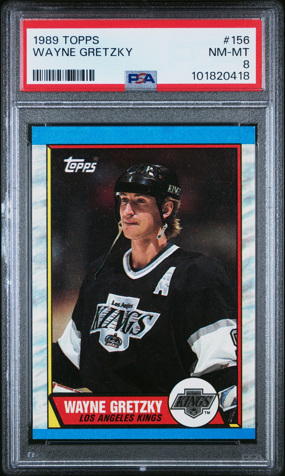 1989 TOPPS #156 WAYNE GRETZKY PSA 8 view 1