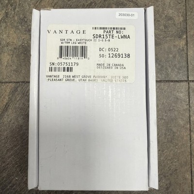 Vantage SDR15TE-LWNA Scenepoint Dual Relay STN-Easytouch II 1-G 1-B White