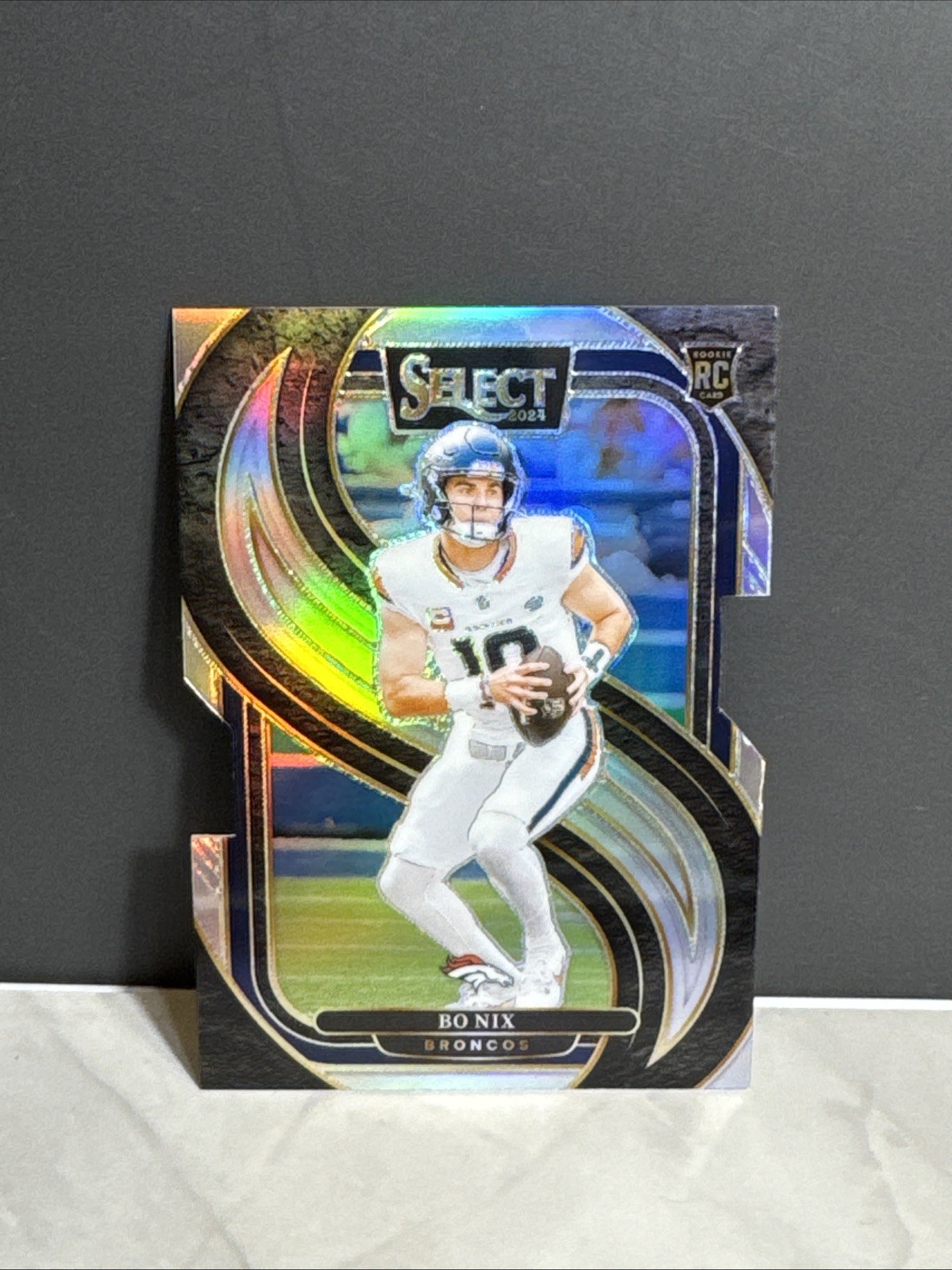 2024 Select Bo Nix Premier RC Silver Prizm Die-Cut Rookie #117 Broncos