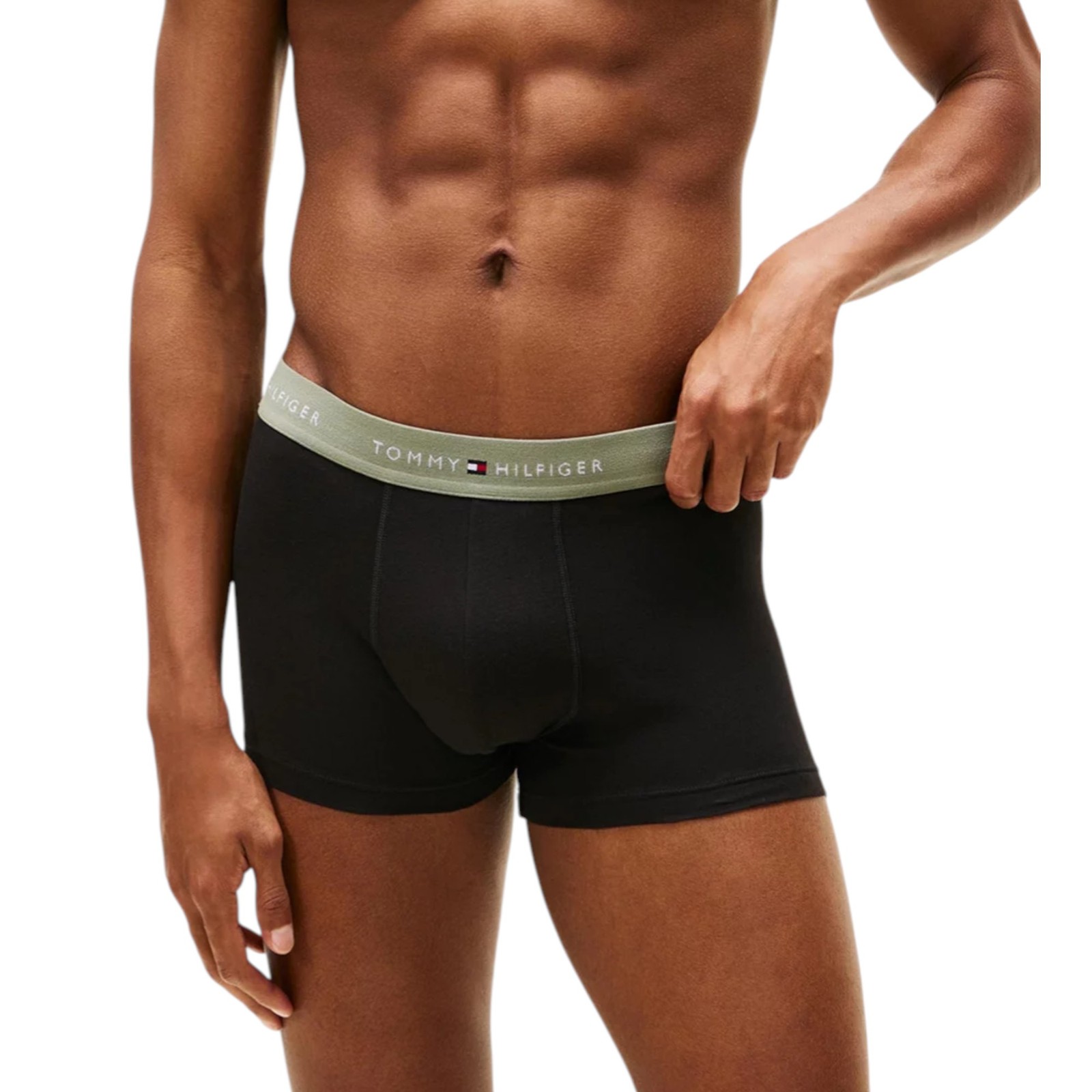 12-Pack Tommy Hilfiger Men's Black Cotton Boxer Trunks - Comfort image 5