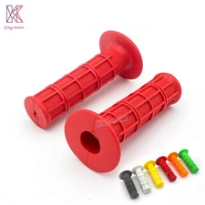 2x Motorcycle Rubber Gel Soft Hand Grips For 7/8" 22mm Handle Bar Pit Dirt Bike