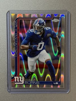 Brian Burns New York Giants Topps Chrome NFL 2025 RAYWAVE REFRACTOR