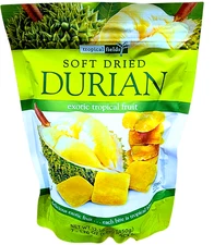 Tropical Fields Soft Dried Durian Exotic Fruit 7x1.76 Ounce Packs EXP 04/2026