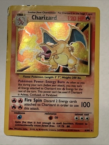 Charizard 004/102 Base Set Holo Unlimited PSA 1 Contender