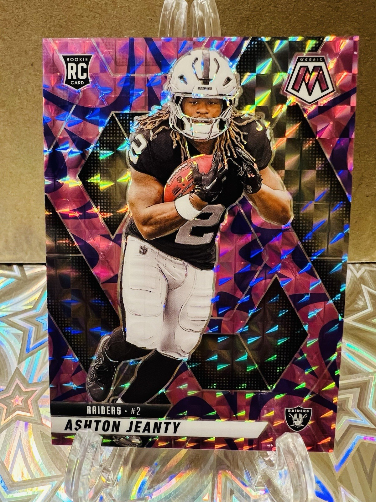 Ashton Jeanty 2025 Mosaic Reactive Purple #345