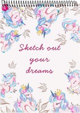 Kids Sketchbook - Spiral Bound Drawing Book for Artists, 8.5"x11" Size