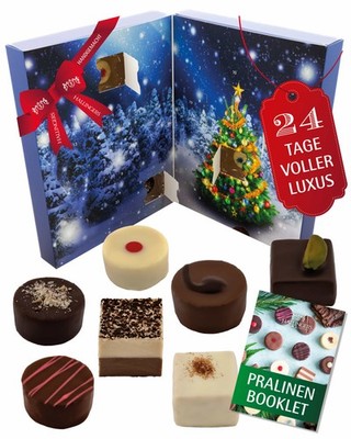 Pralinen Adventskalender ohne Alkohol ''Waldweihnacht'' Hallingers DE