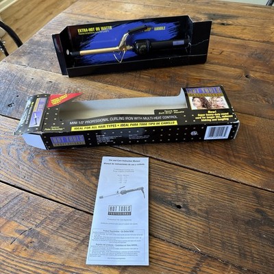 Hot Tools Pro Artist 1/2'' 24K Gold Mini Spring Hair Curling Iron Salon 1103 NEW