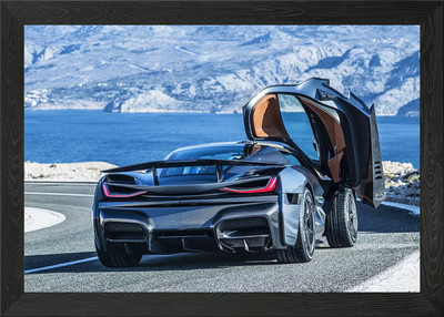 Rimac C Two Framed Wall Art Poster Canvas Print Picture