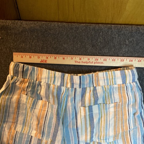 Briggs Blue Stripe Women's Medium Shorts Drawstring Pockets - Picture 10 of 11