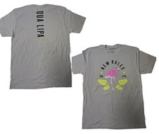 DUA LIPA 2017 TOUR  Musical+ NEW RULES GREY FLAMINGO+ TEE T-SHIRT+ OFFICIAL NEW