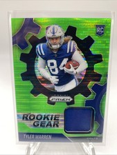 2025 Panini Prizm - Rookie Gear Tyler Warren #RGR-TWN Neon Green Pulsar Prizm...