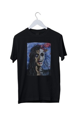 Vintage 1989 Alice Cooper Trash Skelton Face Melt T-Shirt S M L XL 2 3 4 XL  